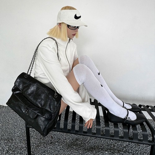 black and white crossbody bag